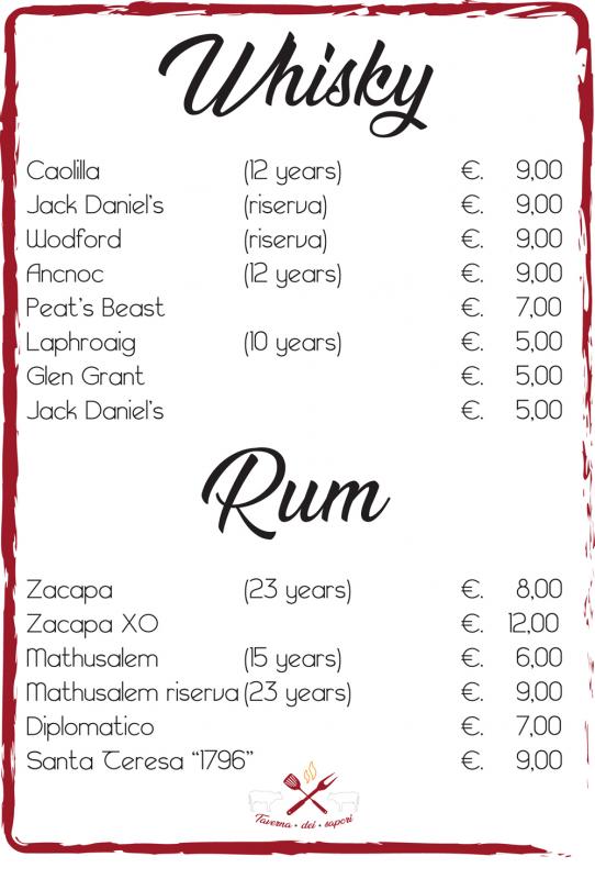 whisky rum